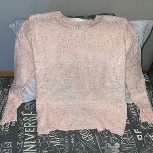 Pink sweater with sequins